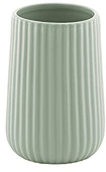 Gedy Verde Menta, G-Marika, Bagno, Porta spazzolino in Ceramica, Design R&S, Misure 11,6X8X8 cm, 2 Anni di Garanzia, Unica
