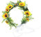 Lurrose Blumen-Stirnband mit Schleife Sonnenblume Krone Blumenkranz Boho Blumengirlande Bohemian Halo Kopfschmuck für Hochzeit Braut Strand