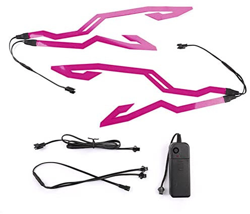 Motorrad Helm EL Licht, Motorrad Helm Licht Streifen Riding Signal Helm Lichtleiste Wasserdichtes Motorrad Licht Streifen LED Aufkleber Motorrad Helm LED Licht,3 Modi 2 AA Batteriebetrieben