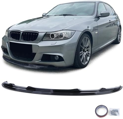 Front Spoiler Lippe Performance Schwarz Glanz passend für 3er BMW E90 E91 08-12