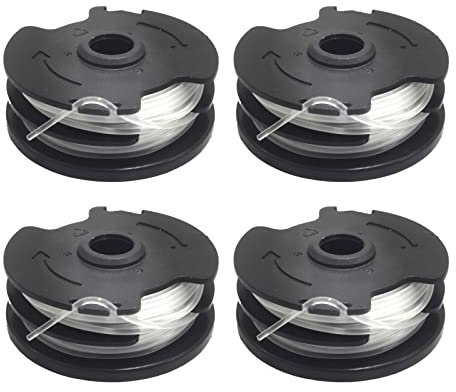4 Stück Ersatz Fadenspulen für LIDL Parkside Rasentrimmer, 8.3m x 1.65mm Ersatzspule für LIDL Parkside Akku-Rasentrimmer PRTA 20-Li A1,B2,C3; PRT 550 A1, A3; PRT 300 A1