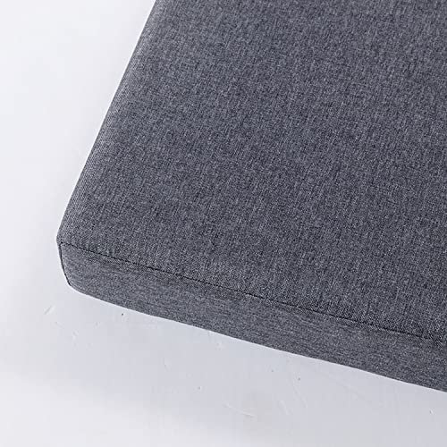 Bankkissen, 5 cm dick, für Gartenbank, rutschfest, waschbar, 2- und 3-Sitzer, Bank-Sitzkissen, Esszimmerstuhlauflage für Terrasse, Schaukel, Zuhause, drinnen und draußen, 100 x 40 x 5 cm, Dunkelgrau