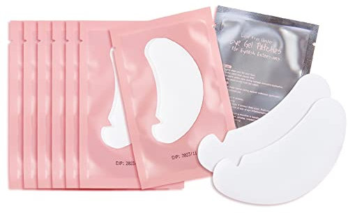 Lunamoon Augenpads für Wimpernverlängerung Wimpernpads Wimpern V-Augenpads Wimpernlifting Wimpern Färben Pads Wimpern Augen Patches Wimpernverlängerung Pad 50 Paare (V-pads)