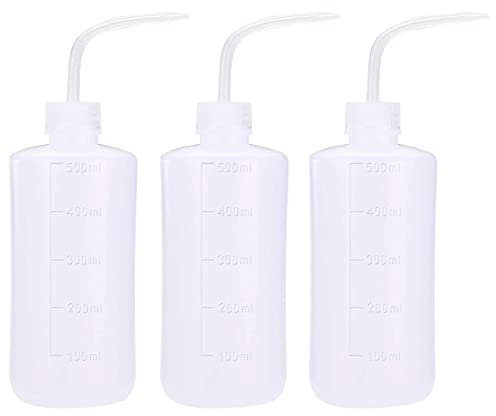 UPTATSUPPLY Set de 3 Flacons de tatouage bouteilles de lavage extrudées pratique savon vert fournitures accessoires de tatouage de lavage (500 ml Blanc)