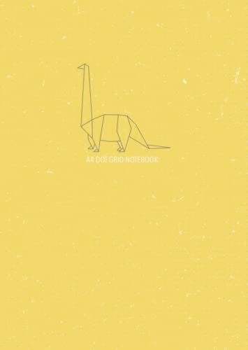 A4 Dot Grid Notebook: 100 Pages Dotted Notebook Journal for designing, sketching, planning, creating, drawing : 5mm dot Spacing Numbered Pages 90gsm : Yellow Cover Sofback