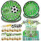 PHOGARY 124 Piezas Decoracion Cumpleaños Futbol, Vajilla Cumpleaños Cumpleaños Futbol para 16 Invitados Incluye Platos, Tazas, Servilletas, Pajillas para Niños Fiesta de Cumpleaños Futbol