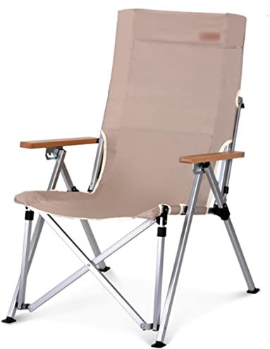 Campingstuhl Regiestuhl Faltbar Bequemer Strandkorb Mit Hoher Rückenlehne, Angelstuhl Mit Verstellbarem Winkel, Klappbar, Gartenstuhl Mit Gesäßtaschen, Unterstützt 300 Pfund