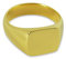Herren Ring Gold Siegelring eckig aus Echtgold vergoldetem 925 Sterling Silber massiv matt gebürstet für Gravur geeignet | Männerschmuck aus Deutschland mit Geschenkverpackung (54)