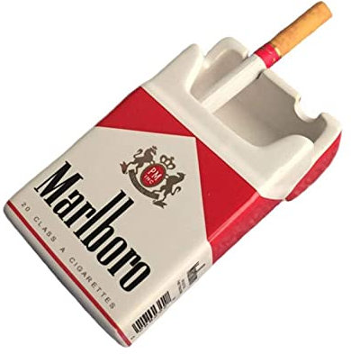 HH-CC Kreativer süßer Cartoon-Zigarettenaschenbecher, Keramik-Aschenbecher Marlboro, personalisierte Mode für draußen, drinnen, Couchtisch, Heimdekoration