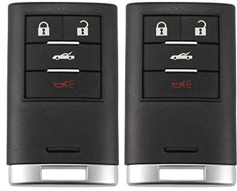X AUTOHAUX Lot de 2 clés de voiture de rechange 315 MHz M3N5WY7777A pour Chevrolet Corvette 2008–2013 4 boutons
