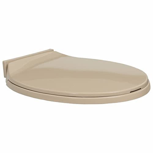 Gecheer Toilettensitz mit Absenkautomatik Beige Oval WC Sitz Deckel Klodeckel Klositz Klobrille Toilettendeckel