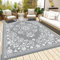 Enyhom Teppich Outdoor Wetterfest & UV-beständig Plastik Recyceltem Außenteppich Wohnzimmerteppich Handgewebt Teppich Bodenmatte für Terrassen Balkon, Garten, Wintergarten, RV Camping, 150 x 210 cm