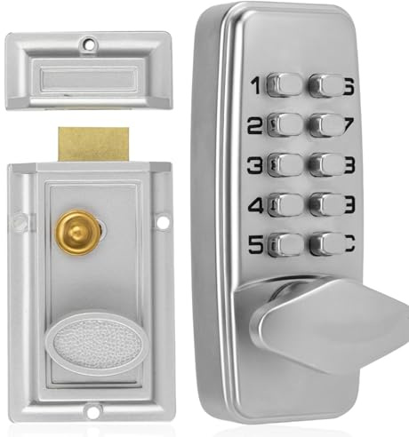 2 - Serrure à Code Mécanique MiNi à 4 Chiffres - Serrure Codée de sécurité par Mot de Passe pour Porte D'intérieur et D'extérieur