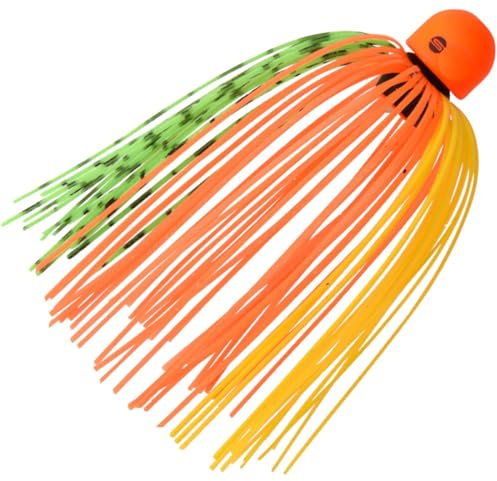 SPRO Freestyle Skirted Bullets – innovatives Angelgewicht mit Fransen, Bullet Sinker, bleifrei, Texas- und Carolina-Rig, Gewicht/Farbe:10g / Firetiger