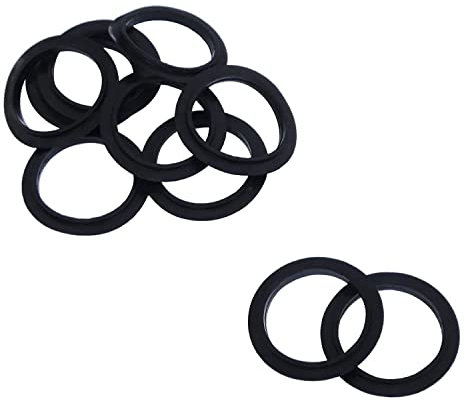 10 piezas de juntas tóricas de repuesto para tapones de lavabo de metal y tapón desplegable para lavabo de baño, diámetro interior de 31,5 mm, diámetro exterior de 38 mm, gel de sílice negro