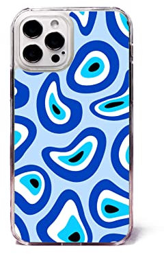 Turkish Evil Eye Abstract Pattern Phone Case/Cover Compatible with (Plastic, iPhone 13 Pro Max)