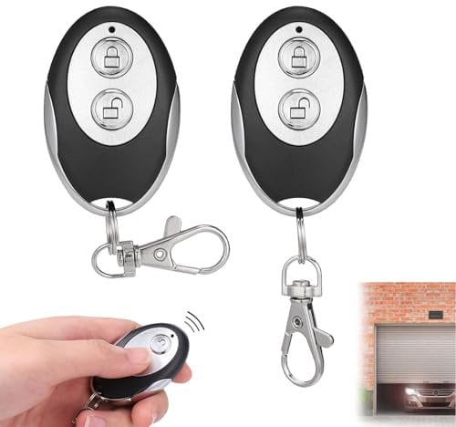 JIZZU Mando Garaje Universal,2 Abridores de Puerta de Garaje, Mando a Distancia, Transmisor Manual, Garaje para Hörmann Ecostar RSC 2, RSE 2, RSZ 1-433 92 MHz