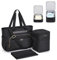 mommore Diaper Bag Tote, Breast Pump Bag Fit Medela, Spectra S1, S2, Baby Bag with Cooler Bag and 15'' Laptop Sleeve, Black, L