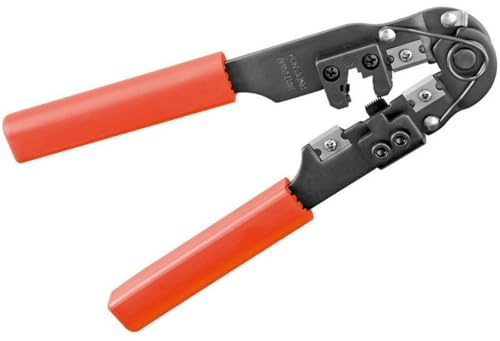 Danicom Pinza crimpatrice per spina RJ 45 con tagliacavi e spelafili