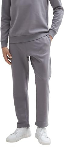 TOM TAILOR Denim Herren Regular Tapered Fit Chino Hose mit Stretch,15180 - Quiet Mid Grey, M