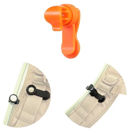ieron 4 clips magnéticos para tubo de bebida, soporte táctico para sistema de hidratación para tubo de hidratación para camping, senderismo, manguera de burbujas de agua al aire libre, naranja, 4.4 x
