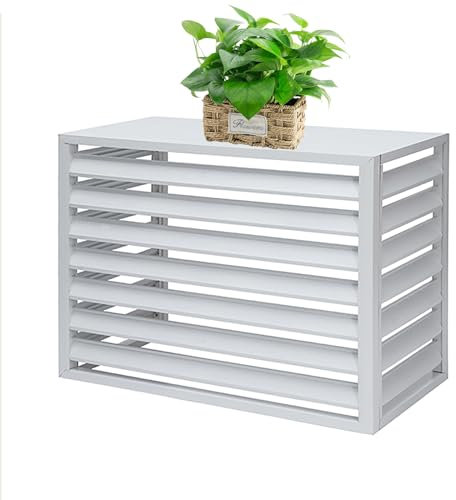 Cubierta De Aire Acondicionado, Cubre Aire Acondicionado Exterior, Funda Para Aire Acondicionado De Aluminio, Cubierta Rejilla Para Aire Acondicionado, Pantalla De Privacidad Decorativo Exterior (Col