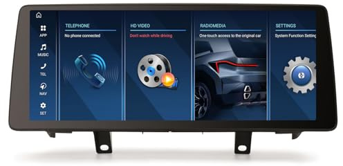 Erisin Qualcomm 12.3 8-Kern 8GB+128GB Android 14 Autoradio GPS Navi für BMW X5 F15 (2014-2017) NBT Unterstützt IPS OEM iDrive Bluetooth 5.1 kabelloses CarPlay Android Auto DAB+USB WiFi DSP DVR Canbus