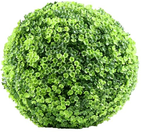 Lesunbak Buchsbaumkugel, Künstlich Buchsbaumkugel Ø 10-30 cm, Buchsbaum Kugel UV-beständig, Künstlicher Buchsbaum Pflanzen Kugel, Dekorative Kugelpflanzen Für Haus Garten Hochzeit Grün 30cm