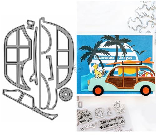 DzIxY Patchwork-Auto-Metall-Stanzformen für Kartenherstellung, Prägepapier-Stanz-Set, Scrapbook-Schablonen, Zubehör, Maschinenvorlagen