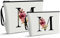 Vavabox Trousse de Toilette Personnalisée pour Femme - Tissu Premium & Fermeture Éclair Robuste, Cadeau Parfait Femme, Idée Cadeau Unique pour Fille, Mariée ou Demoiselle d'honneur (M, Blanc 2 Pièces)