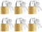MINISOISO 6 Pièces Cadenas à Clé, Cadenas en Laiton de 20 mm, Cadenas à Bagage, Petit Cadenas Casier, Idéal pour Casiers, Sacs de Voyage, Valise, Armoires