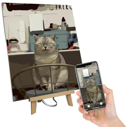 Personalisierte Malen Nach Zahlen Set, öLgemäLde DIY Malen Nach Zahlen für Wand Dekoration, Anime Style Landschaftsbilder, Familienbilder, Idolbilder, Etc.Bilder von Hunden und Katzen Ohne Rahmen