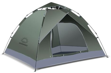 EPCPSHADES Camping 2 Mann Zelt wasserdicht Pop Up wurfzelt 2 Personen Trekking & Festival Igluzelt Sekundenzelt Wasserdicht 230x170x135cm Ideal auch als Strand Wind & Sonnenschutz, Armeegrün