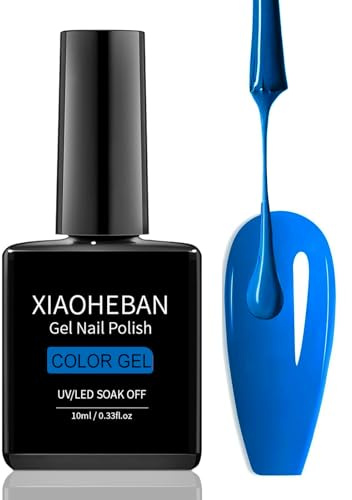 XIAOHEBAN UV Nagellack Blau 10 Ml, Gel Nagellack UV Lacke Für NäGel Uv/Led Soak-Off, Gel Nail Polish Blue FüR AnfäNger Nail Art Salon Diy - Langlebig Und Einfach Zu Bedienen - B03