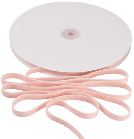 Spritewelry Doppelseitiges Samtband für Weihnachtsbaumschmuck, Geschenkverpackung, Kranz, Schleife, Dekoration, Hochzeit, Party, Dekoration, Neblige Rose, 10 mm