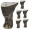 LIFKOME Lot De 6 Pieds Décoratifs d'angle pour Meubles Style Vintage pour Boîtes en Bois Petites Tables en Alliage De Zinc