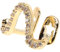 Happyyami Goldene Grills für Zähne Wellenförmige Glänzende Zahnschmuck Accessoires für Halloween Partys und Cosplay mit Komfortablem Sitz und Funkelndem für Ausdrucksformen