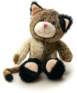 Mel-O-Design Plüschkatze 31×23 cm – Weiches Kuscheltier Katze sitzend, Stofftier Grau-Weiß, Hochwertiges Plüschspielzeug, Geschenk für Kinder & Katzenliebhaber (Braun,schwarz)