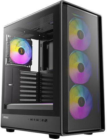 ANTEC Performance P6 Neo ARGB ATX Midi Tower PC Gehäuse – High-Airflow Gaming Case mit Tempered Glass, Schwarz