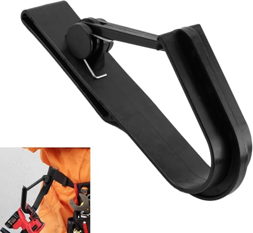 Bargain Crown Universal Tool Belt Hook Black | Scaffolding Tool Hook | Heavy Duty Plastic Power Tool Holder for Drills Impact Wrenches Nail Guns