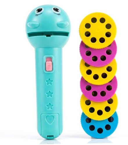 Sjfbebsy Proyector para niños, Linterna de proyector de 48 Patrones, Juguete cognitivo Educativo temprano para niños pequeños