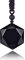 Thajaling Mens Womens Heilung Schwarz Obsidian Steine ​​Amulett Stern David Hexagramm Anhänger Halskette