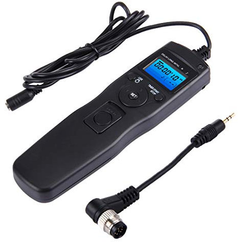 RST-7004 LCD Screen Time Lapse Intervalometer Shutter Release Digital Timer Remote Controller with N8 Cable for NIKON D3X/D3/D700/D300/D2X/D2H/D200/D1H/D1X/D800 Camera(Black) ( Color : Black )