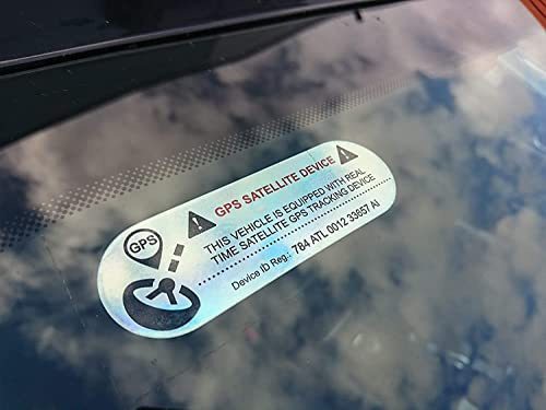 auto-badges X2 Auto-Alarm-Aufkleber, hohe Klebekraft, Vinyl-Aufkleber, selbstklebend, GPS-