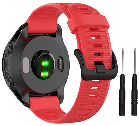 ISABAKE Armband für Garmin Forerunner 935/945, Armband Silikon Uhrenarmband für Garmin Fenix 5/5 Plus,Fenix 6/Fenix 6 Pro,MARQ, Approach S60, Quatix 5 Quick Fit Smartwatch Ersatzarmbänder 22 mm