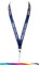 Rolseley - Cordino da Collo Tinta Unita Personalizzato con Testo Stampato Personalizzato (Bianco/Nero/Argento) con Apertura di Sicurezza (Blu Marino + Testo)