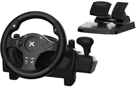 DOYO PC Racing Wheel, XBOX 360 Steering Wheel, 270 Degree Driving Force Sim Gaming Steering Wheel with Responsive Gear and Pedals for Racing Game PC/PS3/PS4/XBOX ONE/XBOX 360/Nintendo Switch/Android
