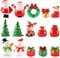 SUNSK Nnatale Ornamenti Resina Accessori Natalizi in Miniatura Babbo Natale Albero di Natale Pupazzo di Neve Mini Natalizia Decorazione 15 Pezzi
