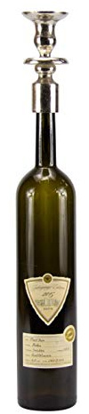 Flaschenaufsatz Silber Aluminium für Stabkerze IN VINO von Krömer