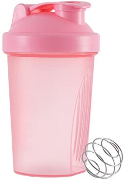 JIAHU 400 ml Shaker Bottle Protein Cup Container Storage Supplementi Rosa 1 Pc